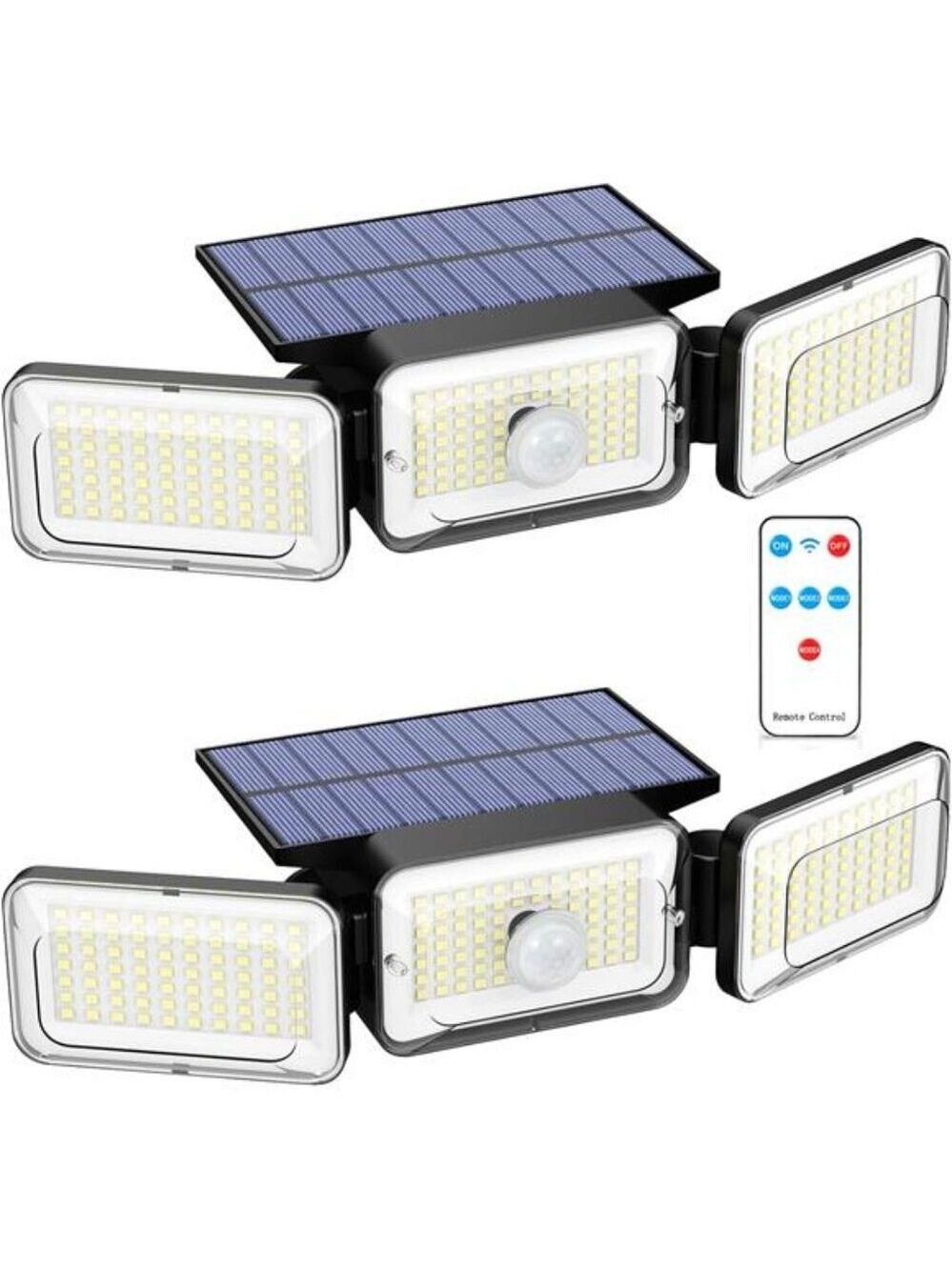 solar motion sensor lights outdoor waterproof bright 3000lm flood lights yard ho
